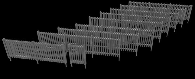 Palisade Fencing Pack Including 2 Gates (total 53cm) - N Gauge