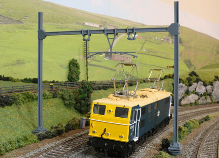 1500v DC OHLE I Beam Type Structure Kit - 2 Tall Masts with Beam for 2-Track 130mm Span (SET E6-2)