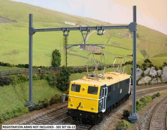1500v DC OHLE I Beam Type Structure Kit - 2 Tall Masts with Beam for 2-Track 130mm Span (SET E6-2)