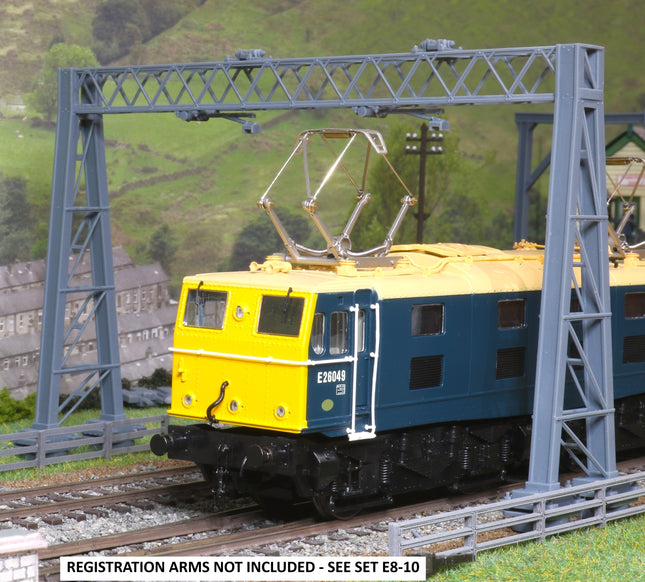 1500v DC OHLE A-Frame Type Structure Kit - 2 Masts with 2-Track 130mm Span (SET E8-1)