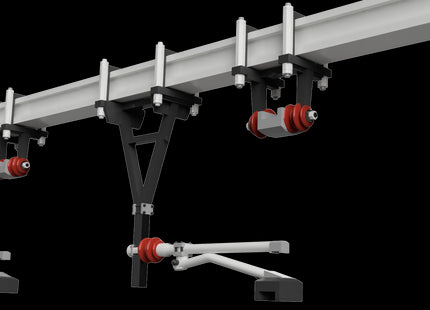 1500v DC OHLE I Beam Type - 2 Single Magnetic Registration Arms and Catenary Wire Supports Kit (SET E6-11)
