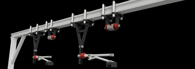 1500v DC OHLE I Beam Type - 2 Single Magnetic Registration Arms and Catenary Wire Supports Kit (SET E6-11)