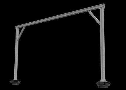 1500v DC OHLE I Beam Type Structure Kit - 2 Masts with Beam for 2-Track 170mm Span (SET E6-1)