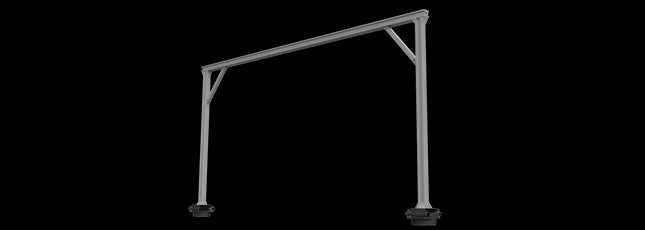 1500v DC OHLE I Beam Type Structure Kit - 2 Masts with Beam for 2-Track 170mm Span (SET E6-1)