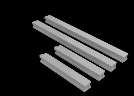 1500v DC OHLE I Beam Type - 2 x 30mm and 2 x 60mm Span Extension Beams (SET E6-10)