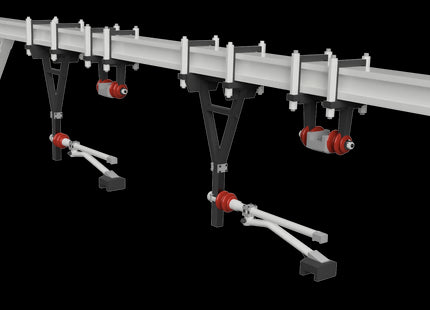 1500v DC OHLE I Beam Type - 2 Single Magnetic Registration Arms and Catenary Wire Supports Kit (SET E6-11)