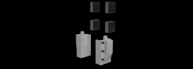 1500v DC OHLE I Beam Type - 2 Viaduct Mast Bases Kit (SET E6-13)