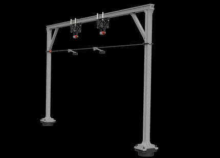 1500v DC OHLE I Beam Type Structure - 2-Track Mast Kit for Wire Supported Registration Arms (SET E6-9)
