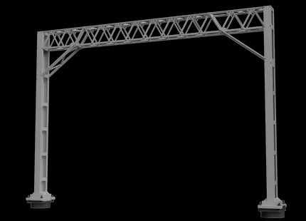 1500v DC OHLE Lattice Type Structure Kit - 2 Masts with 2-Track 130mm Span (SET E7-1)