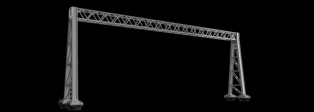 1500v DC OHLE Lattice Type Structure Kit - 2 Lattice Masts with 4 Track 230mm Span (SET E7-2)