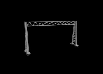 1500v DC OHLE A-Frame Type Structure Kit - 2 Masts with Tall 3-Track 180mm Span (SET E8-3)