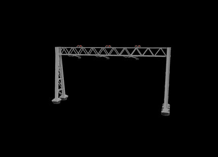 1500v DC OHLE A-Frame Type Structure Kit - 2 Masts with Tall 3-Track 180mm Span (SET E8-3)