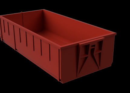 40 Yard Hookloader Roll On/Off Red Skip - OO Gauge