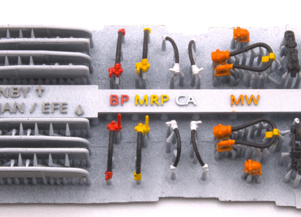 Detailed Pipes and Cables for a Class 58 Locomotive - OO Gauge (SET 9) Including Walkway Safety Barriers with Handrails