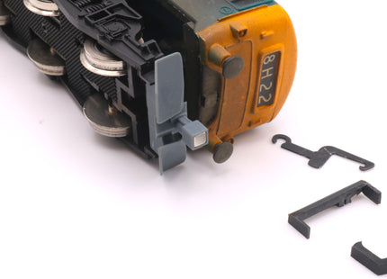 Hunt Magnetic Couplings ELITE - Close Couplings with Ploughs for ONE Hornby Class 37/47 with Moulded Couplings - OO Gauge (MC6)