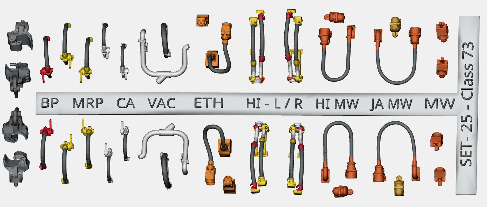 thumbnail image 2 of West Hill Wagon Works OO Gauge Detailed Pipes And Cables Set 4 For Class 37/0 Locomotive 2 of 3