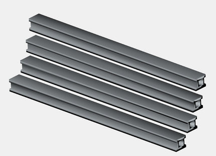 1500v DC OHLE I Beam Type - Single Track Alternative Span Beams (SET E6-17) Pack of 4