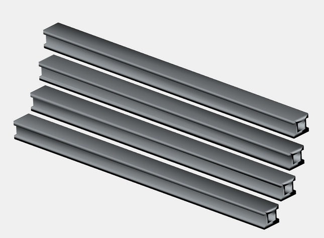 1500v DC OHLE I Beam Type - Single Track Alternative Span Beams (SET E6-17) Pack of 4