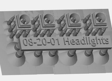 Diesel Loco High Intensity Dummy Headlights - 1980s Square Style - OO Gauge (Pack of 4)