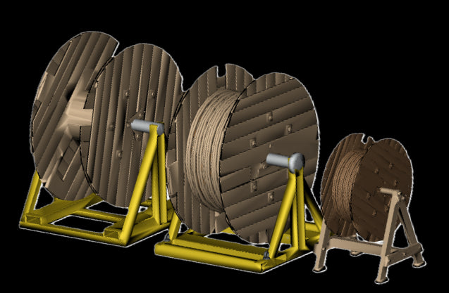 Cable Drums on Stands - OO Gauge (Pack of 3)