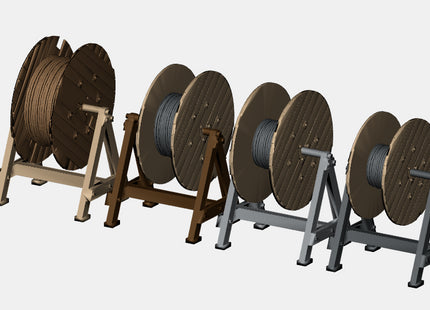 Small Cable Drums on Stands - OO Gauge (Pack of 4)