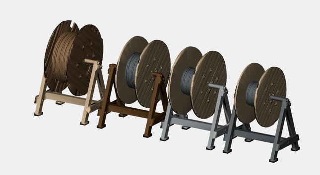 Small Cable Drums on Stands - OO Gauge (Pack of 4)