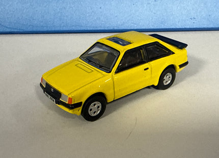 OO Gauge - Ford Escort XR3i Prairie Yellow - Oxford 1/76 Scale