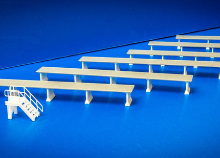Slateford Carriage Siding Maintenance Platform Kit (66cm) Including Steps - N Gauge
