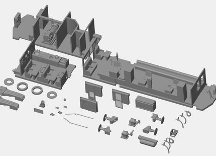 Detailed RTC Derby Test Coach (Test Car 1) Conversion Parts Kit for a Bachmann Auto Trailer - OO Gauge