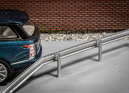 Detailed Armco Crash Barrier Set - HO Scale (1:87)