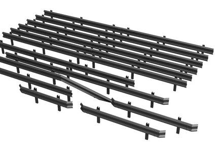 Detailed Armco Crash Barrier Set - HO Scale (1:87)