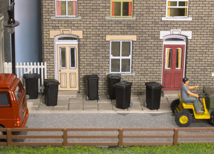 Wheelie Bins - HO Scale (1:87) Pack of 6