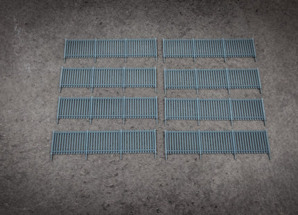 Palisade Fencing - Straight Section Pack of 8 (total 77cm) - HO Scale (1:87)