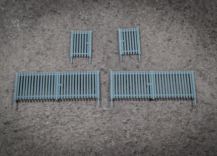 Palisade Fencing - Gates Pack of 4 (2 large - 2 small) - HO Scale (1:87)