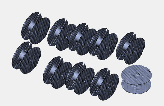 Empty Cable Drums - HO Scale (1:87) - Pack of 10