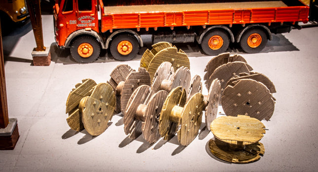 Empty Cable Drums - HO Scale (1:87) - Pack of 10