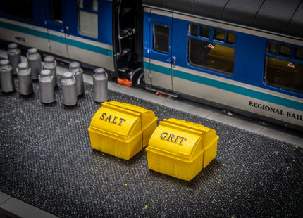 Salt / Grit Bins for Station Platforms - HO Scale (1:87) Pack of 4