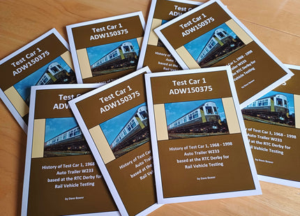 British Railways Derby RTC Test Car 1 Booklet (History 1968-1998)