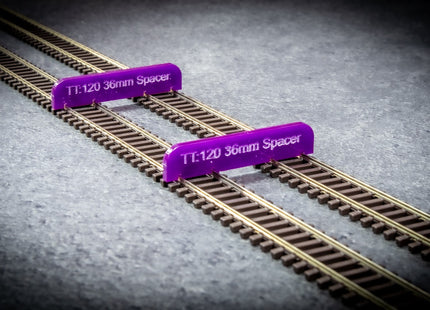 TT:120 Track Guide Templates - 36mm Track Centre Spacer (Pack of 2)
