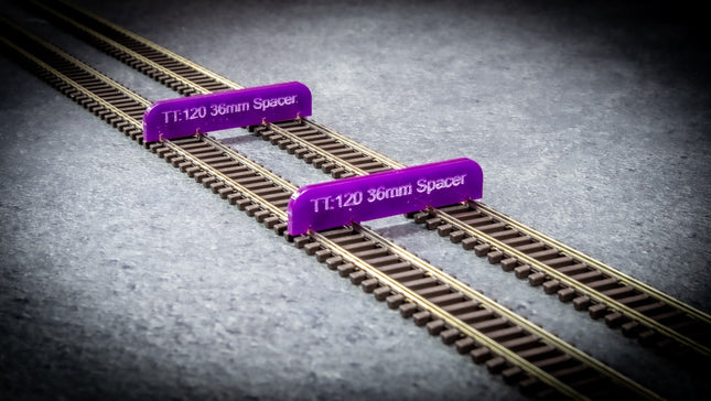 TT:120 Track Guide Templates - 36mm Track Centre Spacer (Pack of 2)