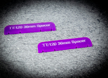 TT:120 Track Guide Templates - 36mm Track Centre Spacer (Pack of 2)