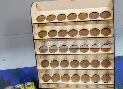 35 Paint Tin Storage Rack - Wall Hanging