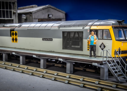 Concrete Depot Access Platforms Including Pipework & Steps (480mm Total length) - OO Gauge
