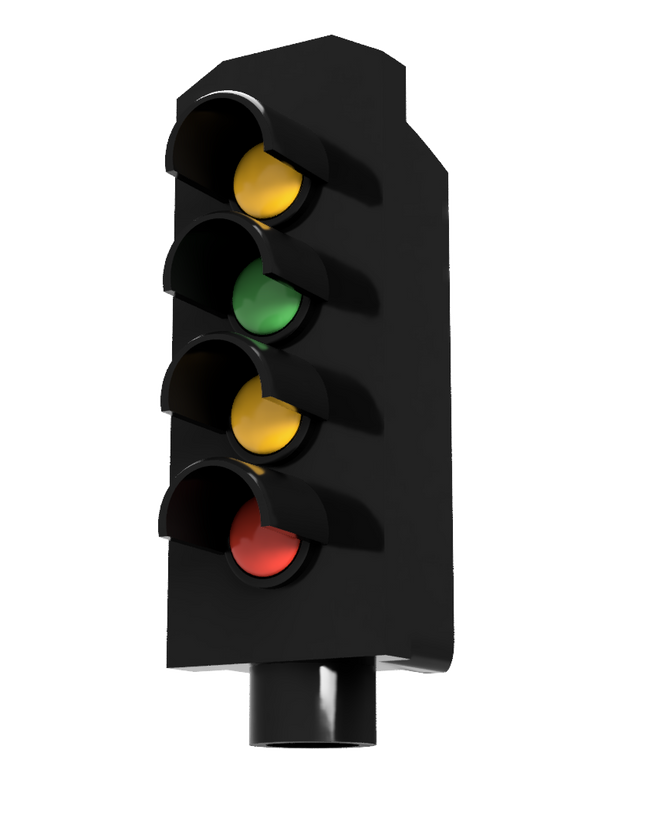 SG12 - Single Post Signal Kit with 4 Aspect Dummy Signal Head (OO Gauge)