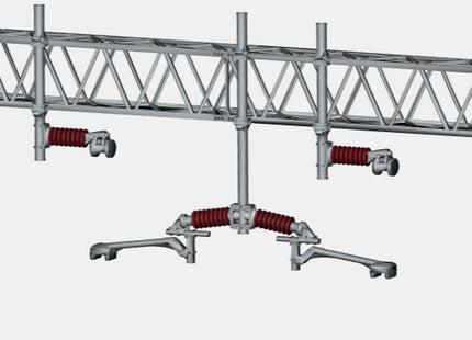 E16-56 - Mk1 OHLE Type E Registration Arm and Catenary Wire Supports Kit for Type E Viaduct Structures (OO Gauge)