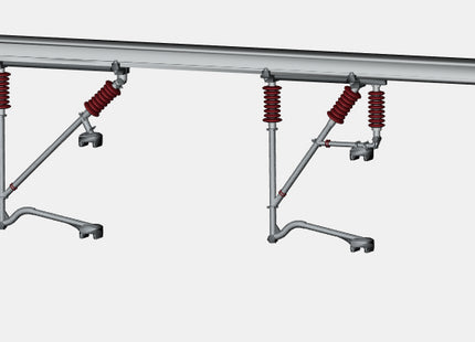 E16-76 - Mk1 OHLE Type G Registration Arms / Catenary Wire Supports Kit for Type G Structures (OO Gauge)