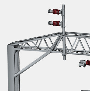 E16-7 - Mk1 OHLE Type A Return Conductor Supports for Type A,B,C & E Structures (OO Gauge)