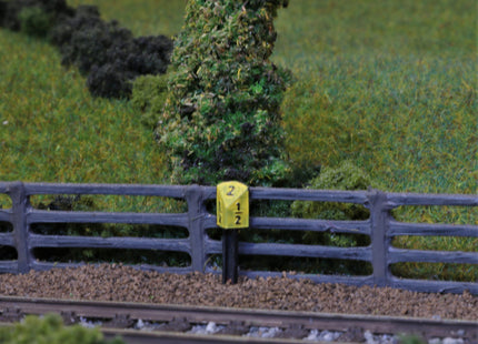 Mile posts - Midland Railway style - OO Gauge (Pack of 24)