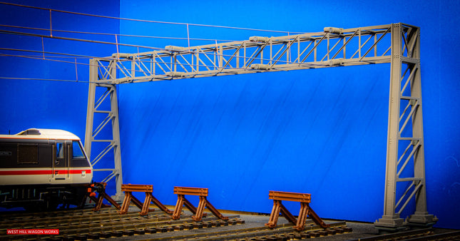 E16-61 - Mk1 OHLE Type F Anchor Portal Kit - 2 Masts with 4-Track 230mm Span (OO Gauge)