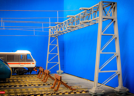 E16-61 - Mk1 OHLE Type F Anchor Portal Kit - 2 Masts with 4-Track 230mm Span (OO Gauge)